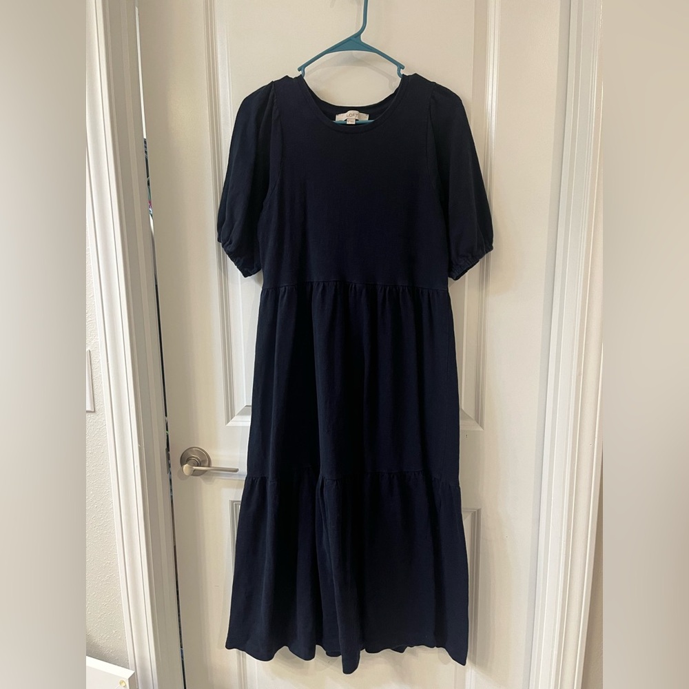 LOFT Navy Blue Midi Dress